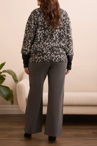 Mock Neck Layered Sleeve Top (Curvy)