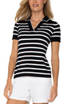 Short Sleeve Collared Sweater
