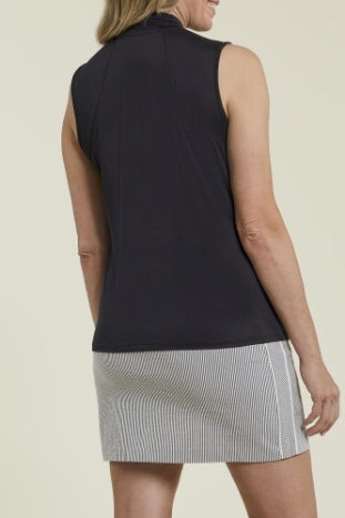 Performance Mock Neck Top with Front Zipper