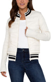 Quilted Zip Front Sweater