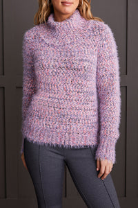 Soft Orchid Cowl Neck Sweater