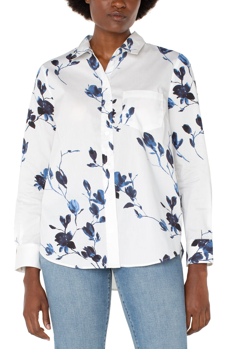 Button Front Woven Top