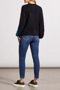 Sweater with Embroidered Sleeves