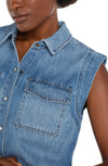 Sleeveless Denim Shirt