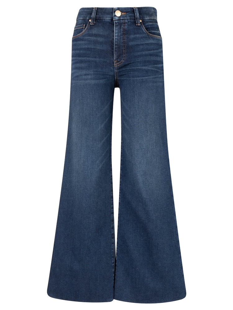 Meg High Rise Fab Ab Wide Leg Raw Hem