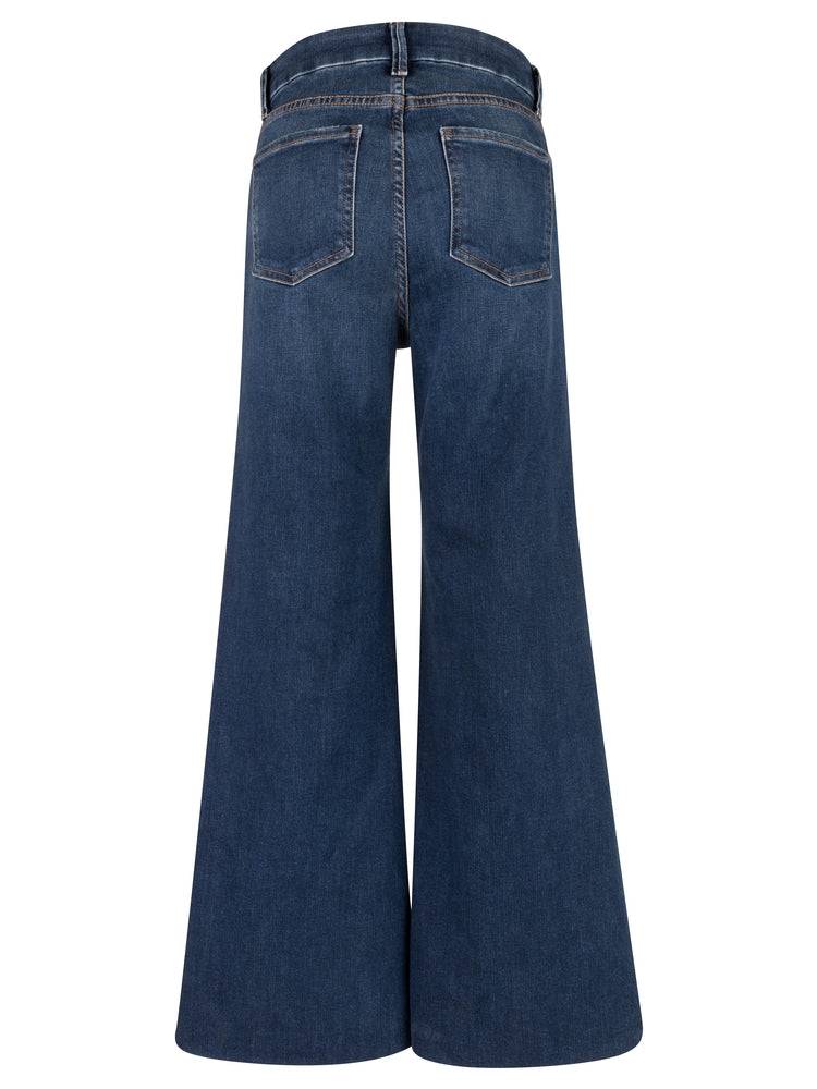 Meg High Rise Fab Ab Wide Leg Raw Hem