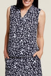 PERFORMANCE V-NECK MANDARIN COLLAR TOP