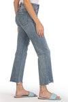 Kelsey High Rise Fab Ab Ankle Flare with Raw Hem