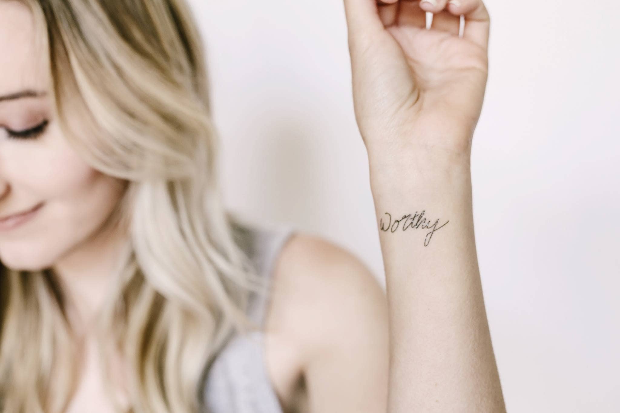 Worthy Calligraphy Temp Tattoo