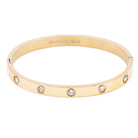 Pave Circle CZ Bangle Bracelet