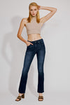 High Rise Skinny Bootcut Dark Wash