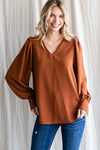 Curvy V-Neck Top