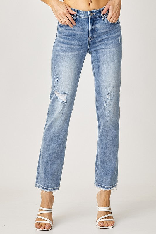 Mid Rise Slouch Jeans