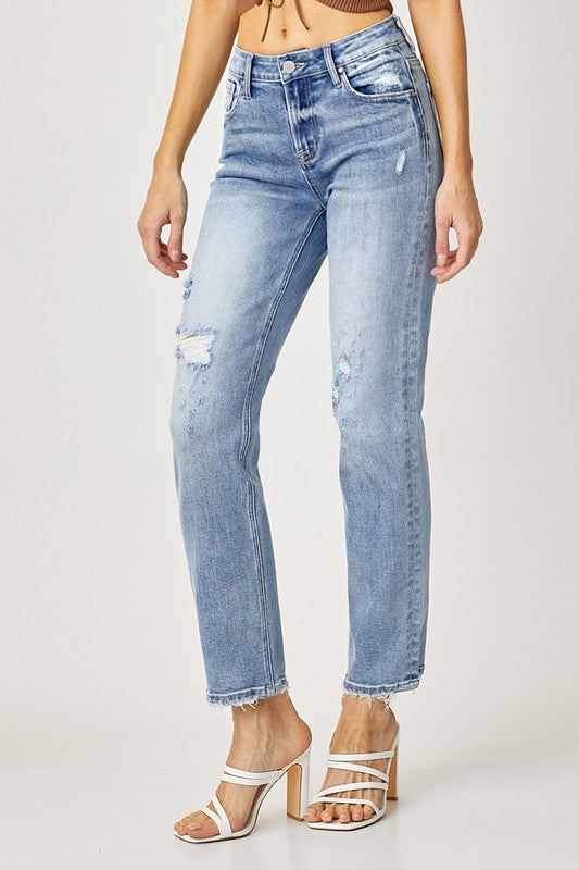 Mid Rise Slouch Jeans