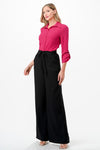 Wide Leg Pant with Front Tie Detail