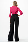 Wide Leg Pant with Front Tie Detail