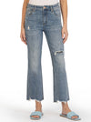 Kelsey High Rise Fab Ab Ankle Flare with Raw Hem