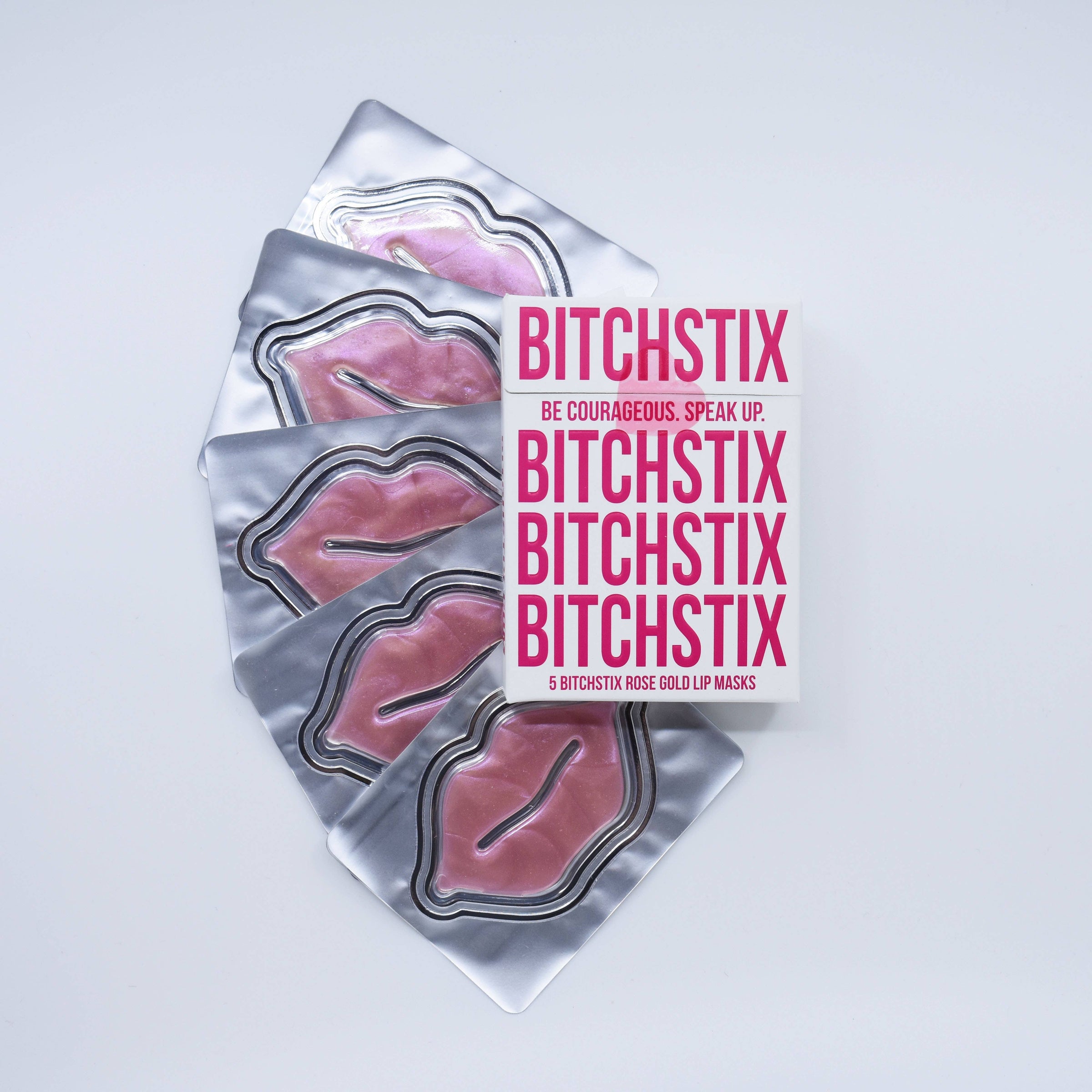 BITCHSTIX Rose Gold Lip Restoration Mask, 5 Pack