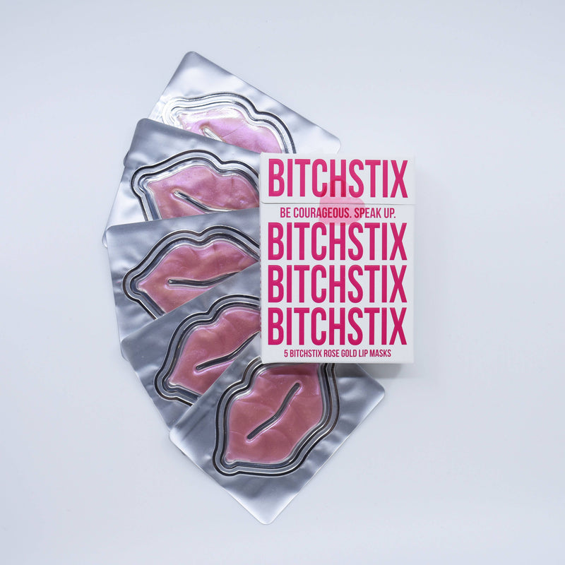 BITCHSTIX Rose Gold Lip Restoration Mask, 5 Pack