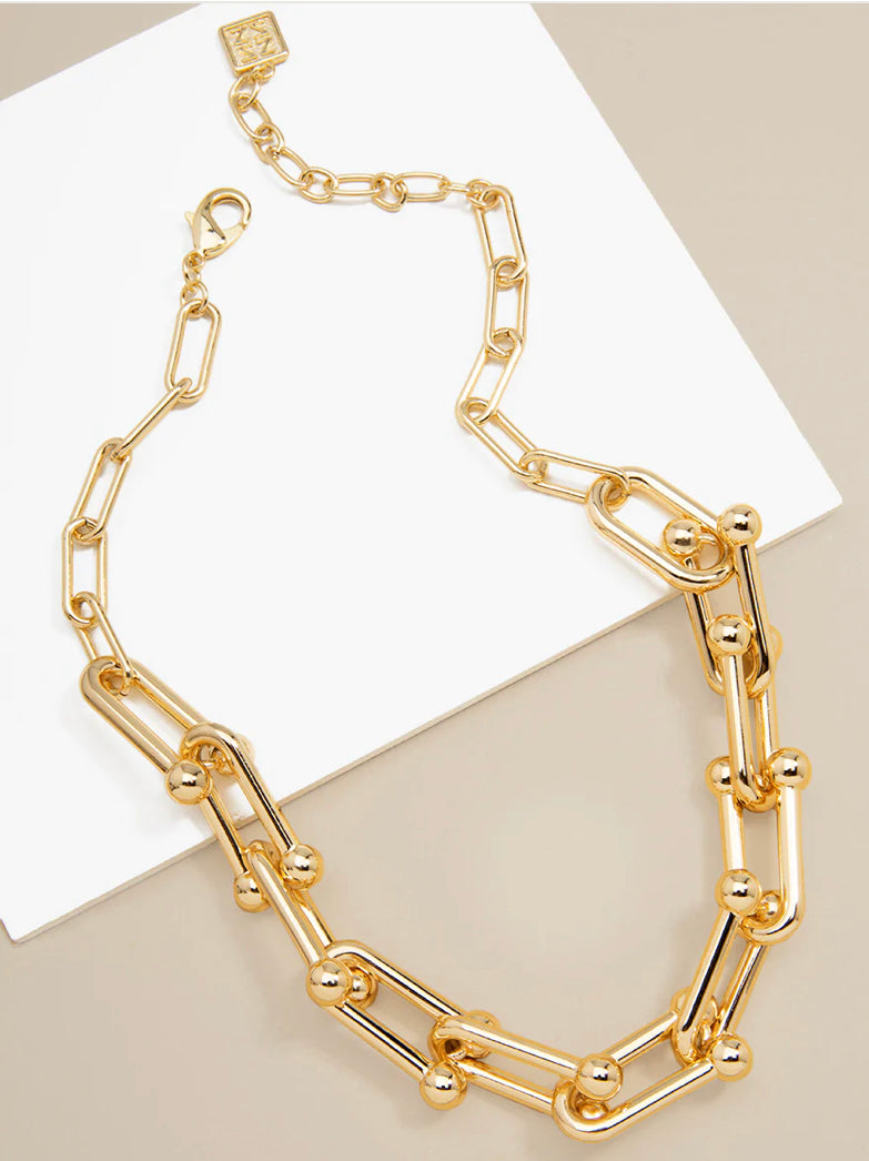 Chunky Cable Chain Clips Collar Necklace