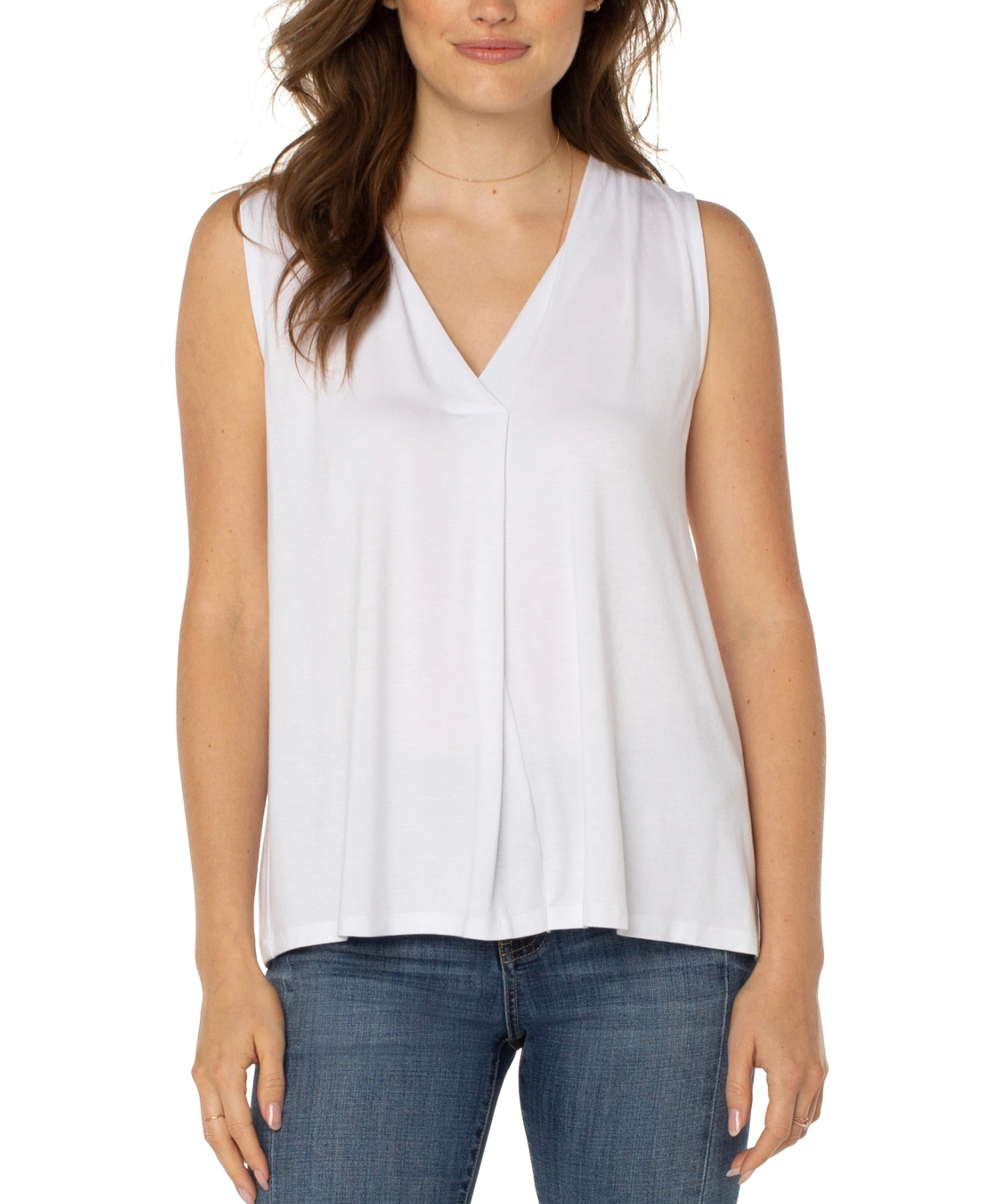 Sleeveless V-neck Modal Knit Top