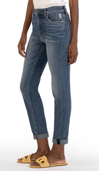 Rachael Mom Jeans Fab Ab with 1" roll-up