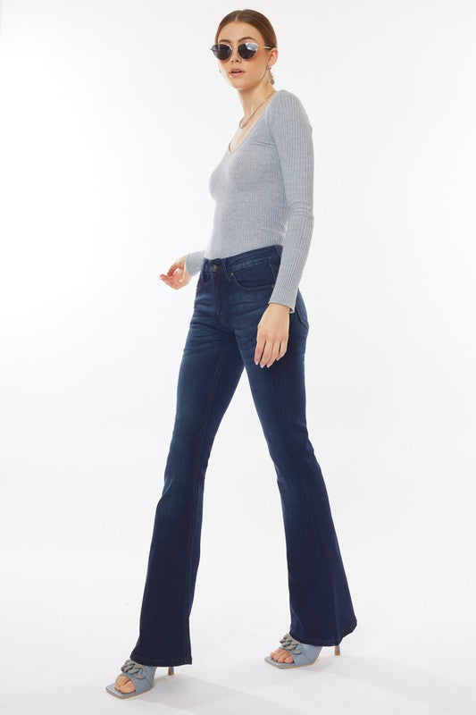 Mid Rise Flare Jeans