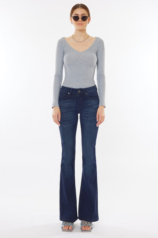 Mid Rise Flare Jeans