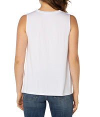 Sleeveless V-neck Modal Knit Top