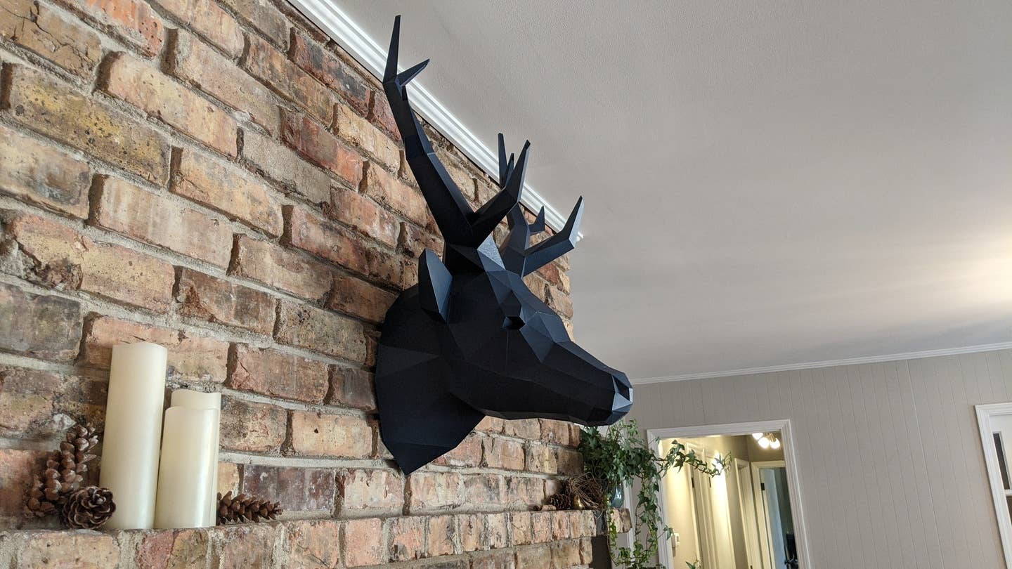 Deer Head Origami Wall Art - Grey Sapphire Limited Edition