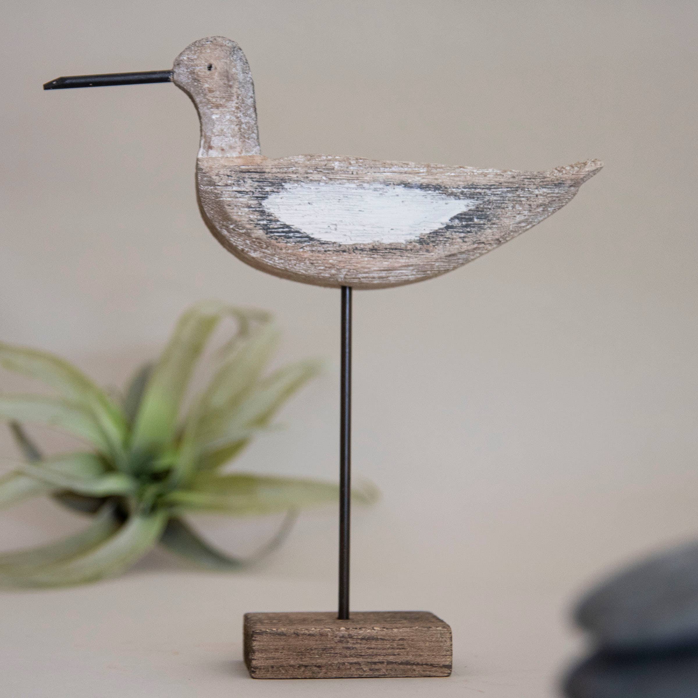 Wooden Tabletop Bird On Stand