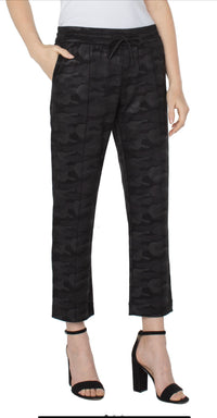 Camo Pull-on Ankle Trouser W. Pin Tucks