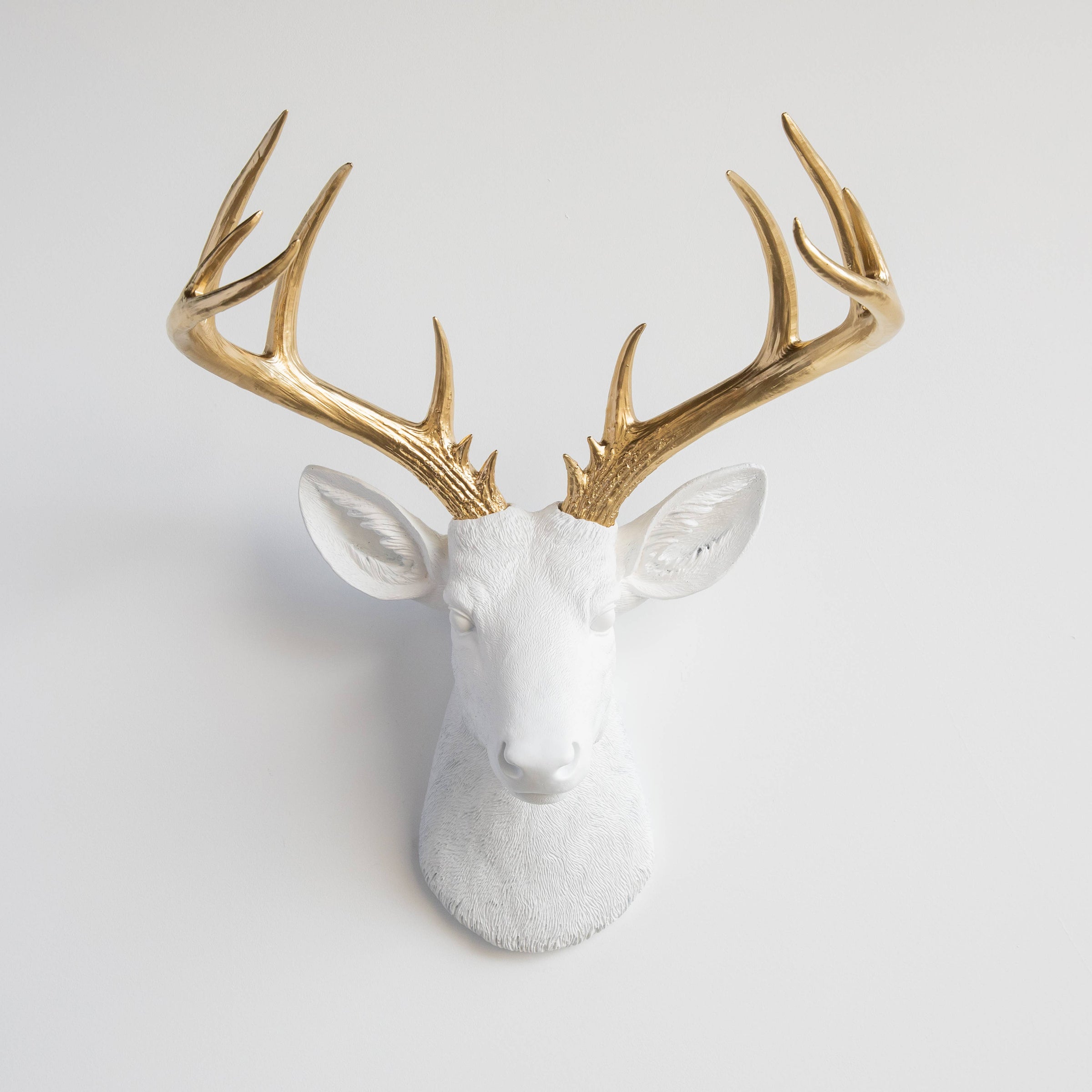 Faux Deer Head Sculpture Wall Mount