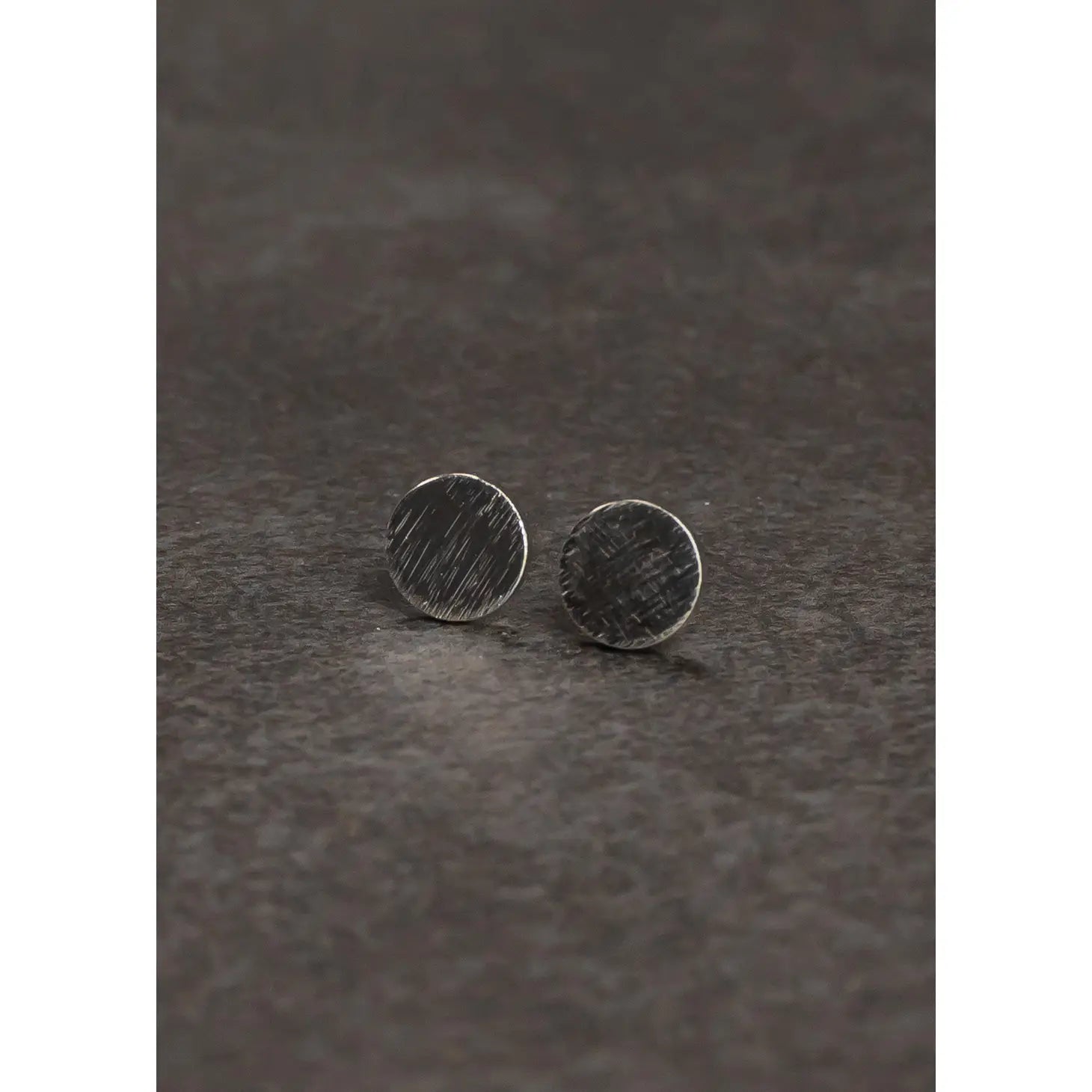 Silver Circle Stud Earrings